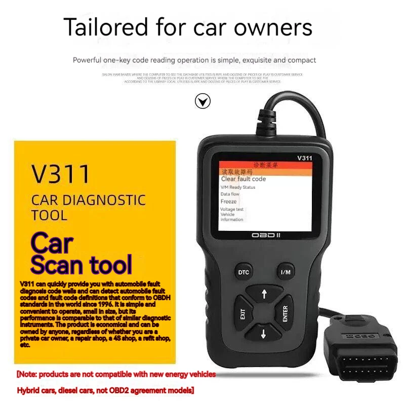 

OBD Car Computer Intelligent Decoder Engine Fault Detector