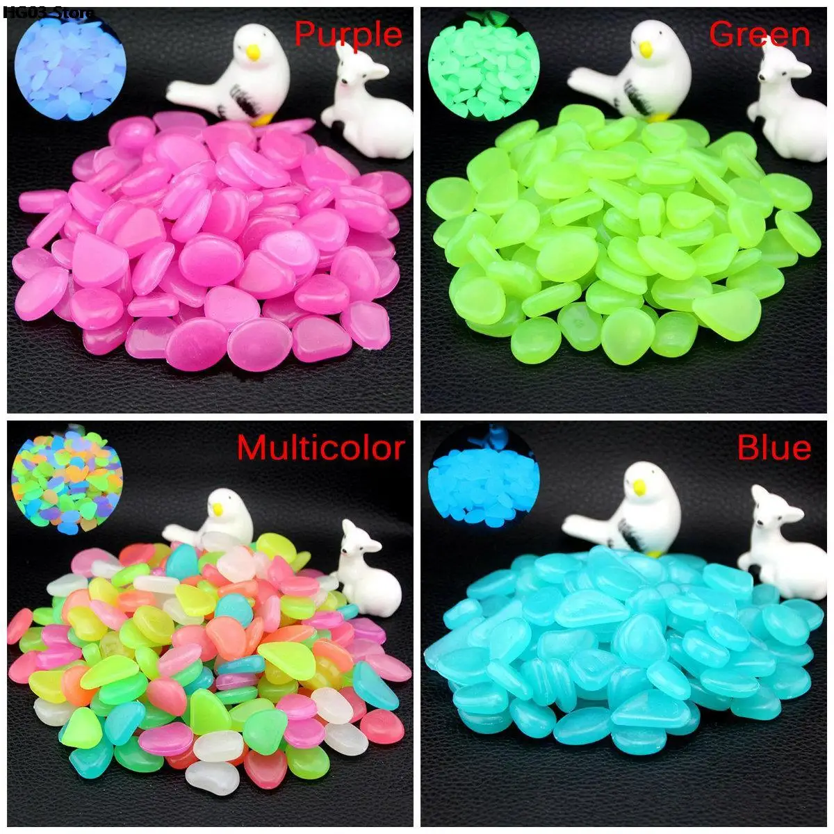 Luminous Pebbles Rocks Garden Ornaments Stone Glow In The Dark Garden For Walkways Fish Tank Decorations 10pcs/lot glow stones artificial stones decorative stones