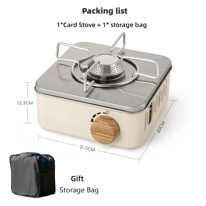 Mini Card Stove Outdoor Camping Cooking Kits Portable Gas Stove Card Magnetic Stove Gas Tan Portable Cassette Furnace