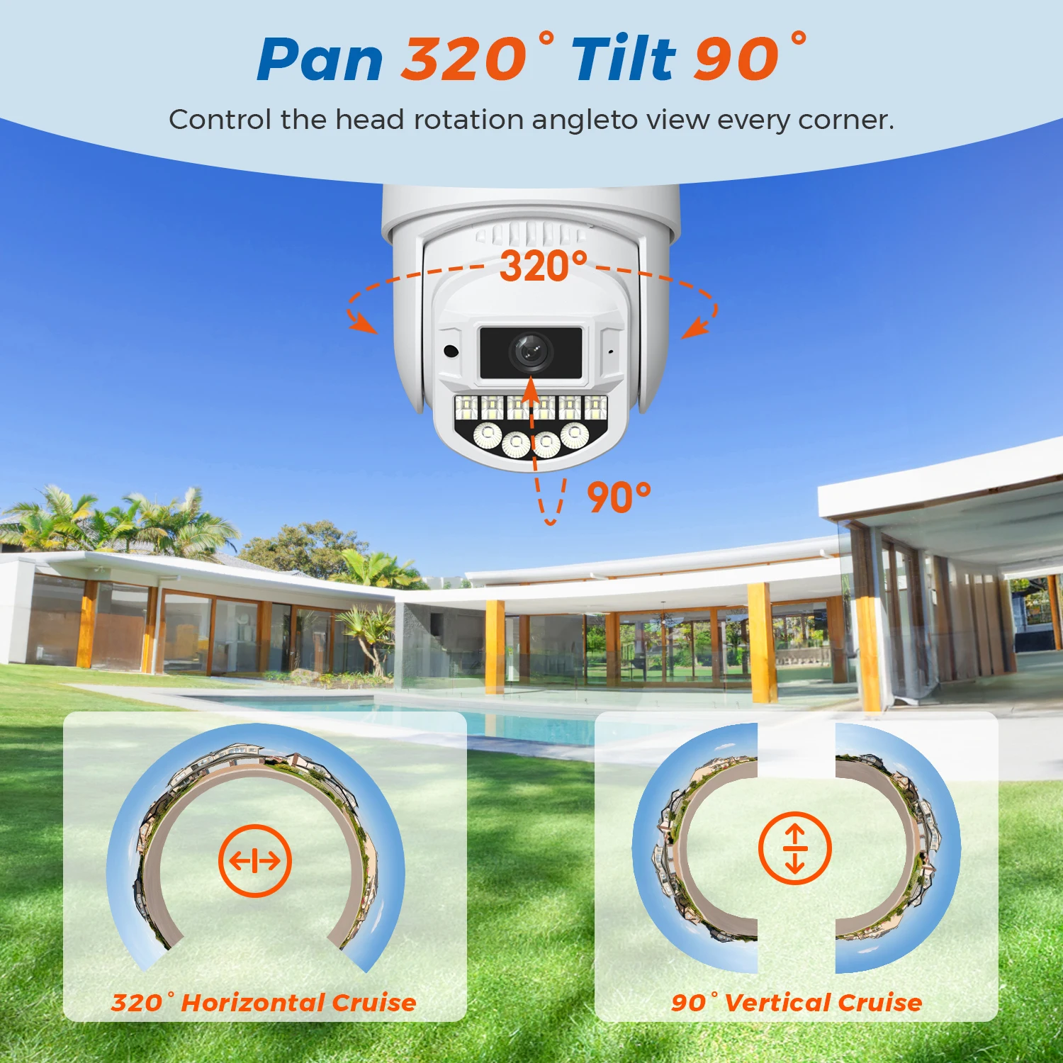 PTZ , Onvif Ai, 4K, 8MP