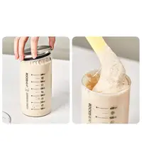 Fermenter Sealed Yeast Culture Vessel Transparent Sourdough Fermentation Jar with Scale Airtight Lid Wide for Home for Easy 2