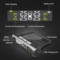Digital LCD Display Universal Smart Car TPMS Tyre Pressure Monitoring System 4 Sensors Auto Security Alarm Solar Charging - Image 6
