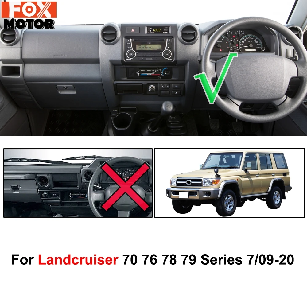 Xukey Dashboard Cover For Toyota Landcruiser 70 76 78 79 Series 2009-Dash Cover Mat Dashmat Pad Sun Shade Carpet