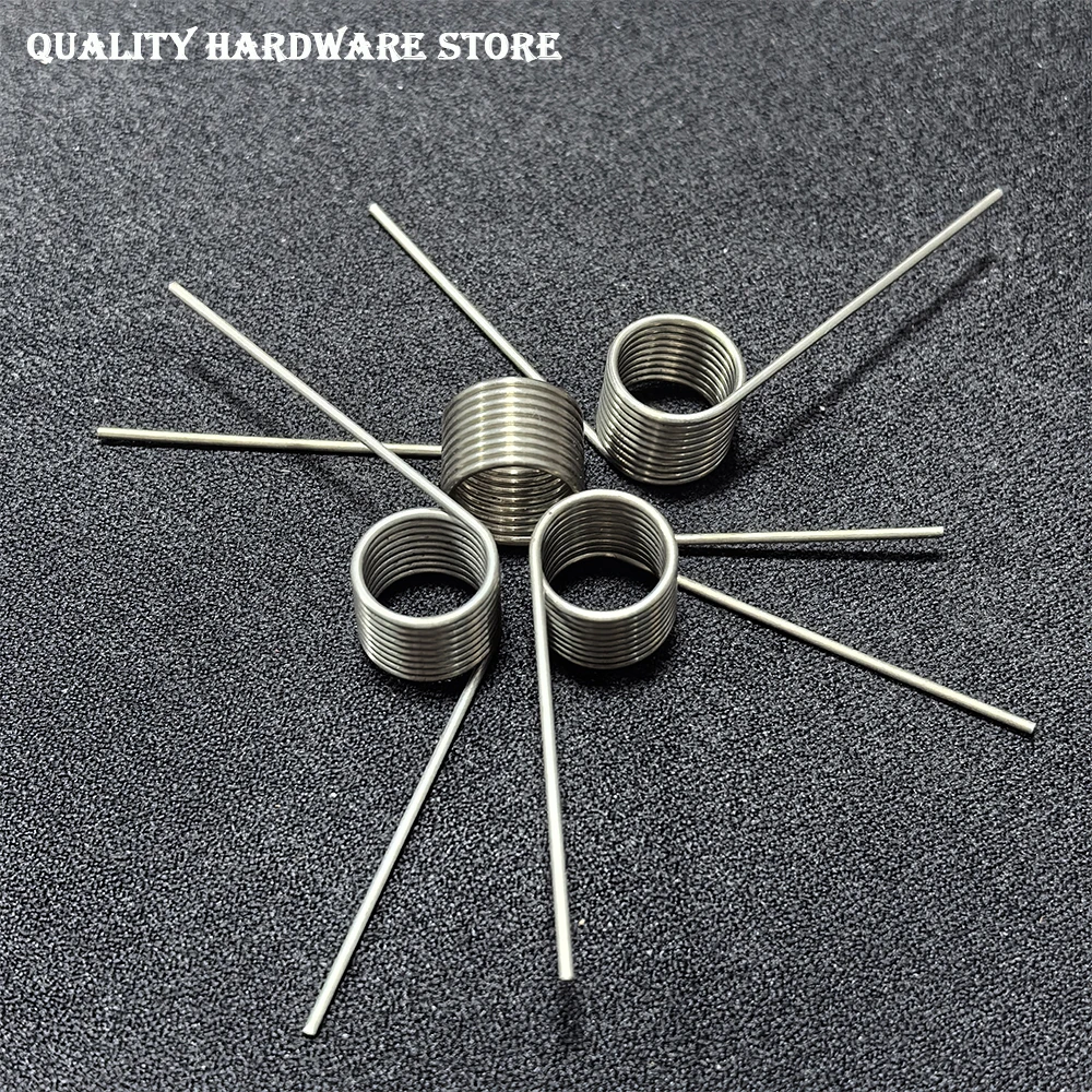 304 Stainless Steel Torsion Spring 60&deg; 90&deg; 120&deg; 180&deg; Rotating Spring V-shaped Reset Torsion 3 turns/6 turns/9 turns 5pcs