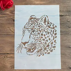 A4 29 *21cm DIY Stencils Wall Painting Scrapbook Coloring Embossing Album Decorative Paper Card Template,wall animal Cheetah