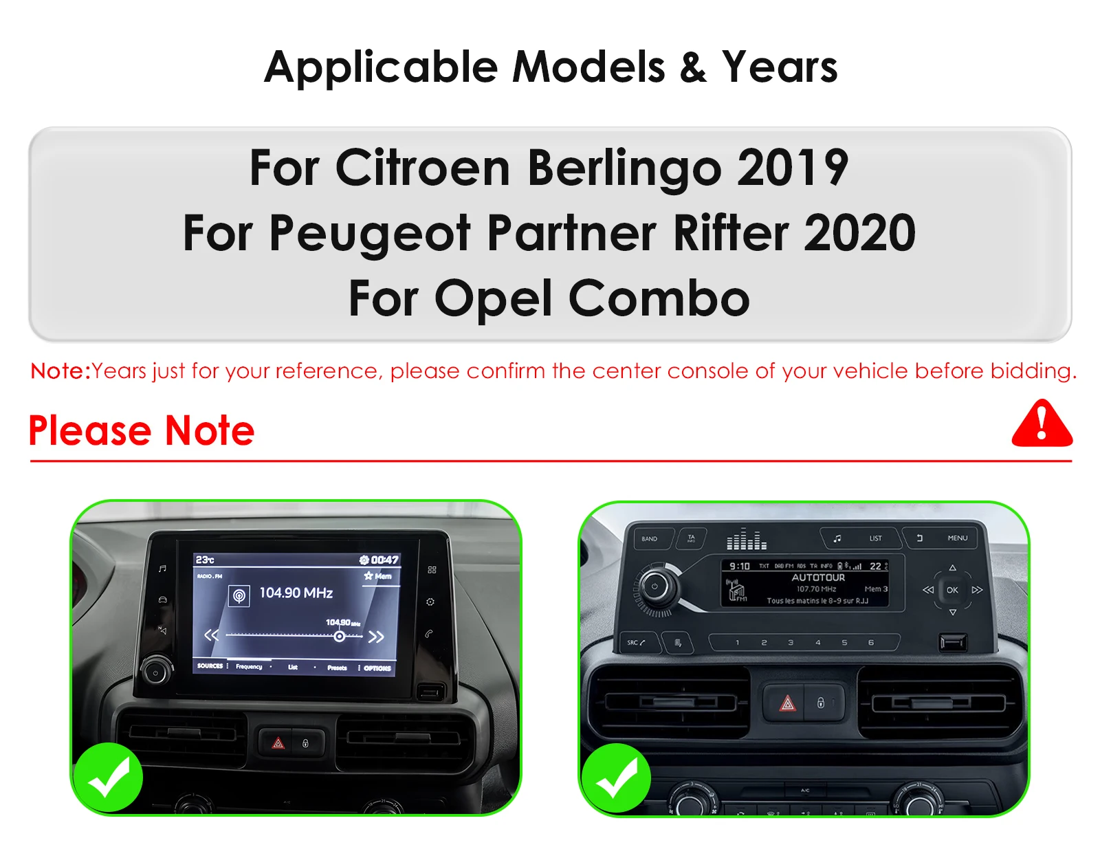 Autoradio Android 14 2DIN para Citroen Berlingo 2019 Peugeot Partner Rifter 2020 Opel Combo, reproductor multimedia, GPS, cámara 360, SWC, BT 2