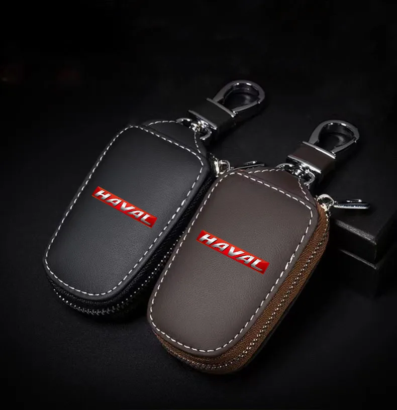 

Leather Car Key Case Remote Key Cover Car Accessories For Haval Jolion H6 2020 2021 H2 H3 H4 H5 H6 H7 H8
