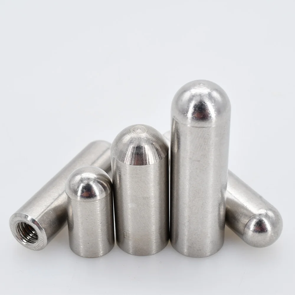 Cylindrical Locating Dowel Pin M3 M4 M5 M6 304 Stainless Steel Internal Thread OD 4-12mm Length 12-80mm