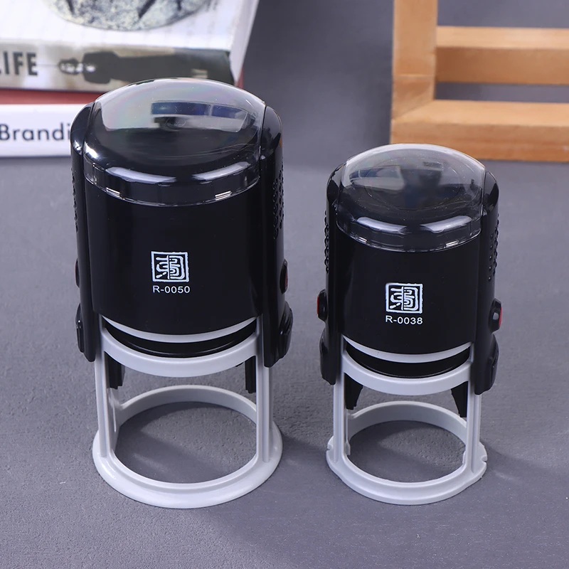 Self-Inking Round Stamp, 25/30/40/50mm, Personalize with Your Text