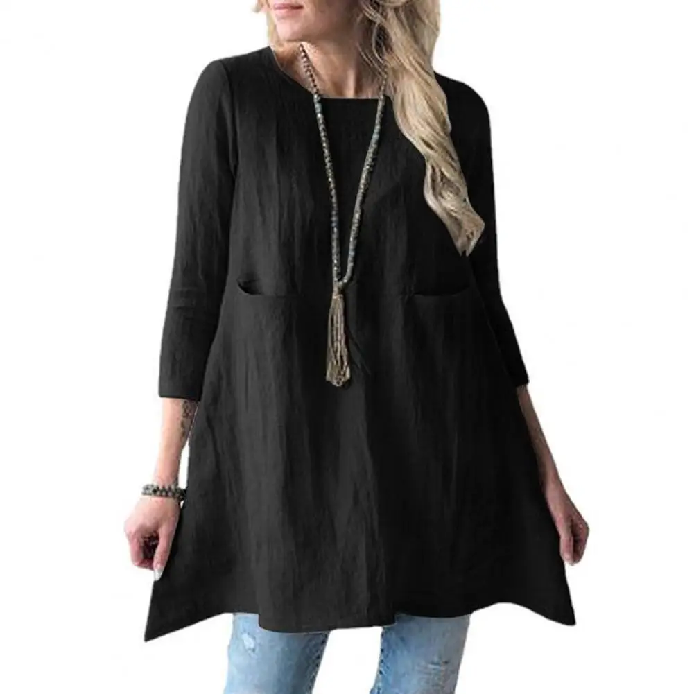 

Women Daily Dress Loose Fit Dress Stylish Women's Fall Dress Loose Fit Soft Breathable Fabric A-line Mini Dress with for Any