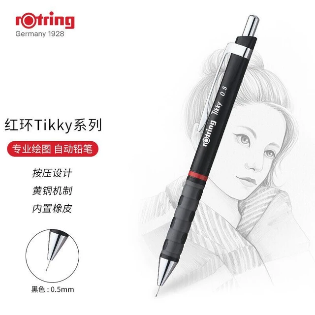 Rotring Tikky Fine Lead Mechanical Pencil 0.5 Mm (Black) - Set Of 2 Pieces  