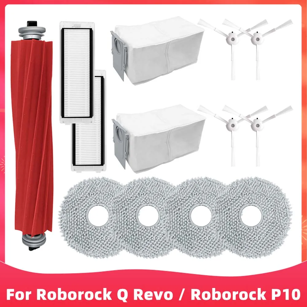 For Roborock Q Revo / P10 A7400RR Robot Vacuums Main Side Brush Hepa