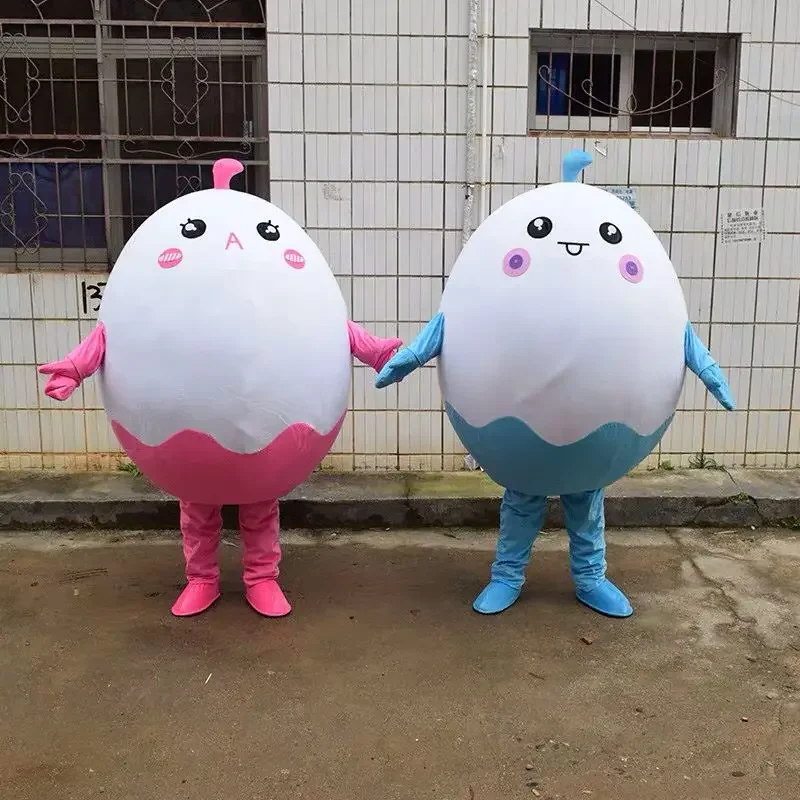 Uovo Waffle Mascotte Uovo Costume Mascoter Cartoon Fancy Dress Costume Halloween Fancy Dress Christmas Stage Performance Puntelli