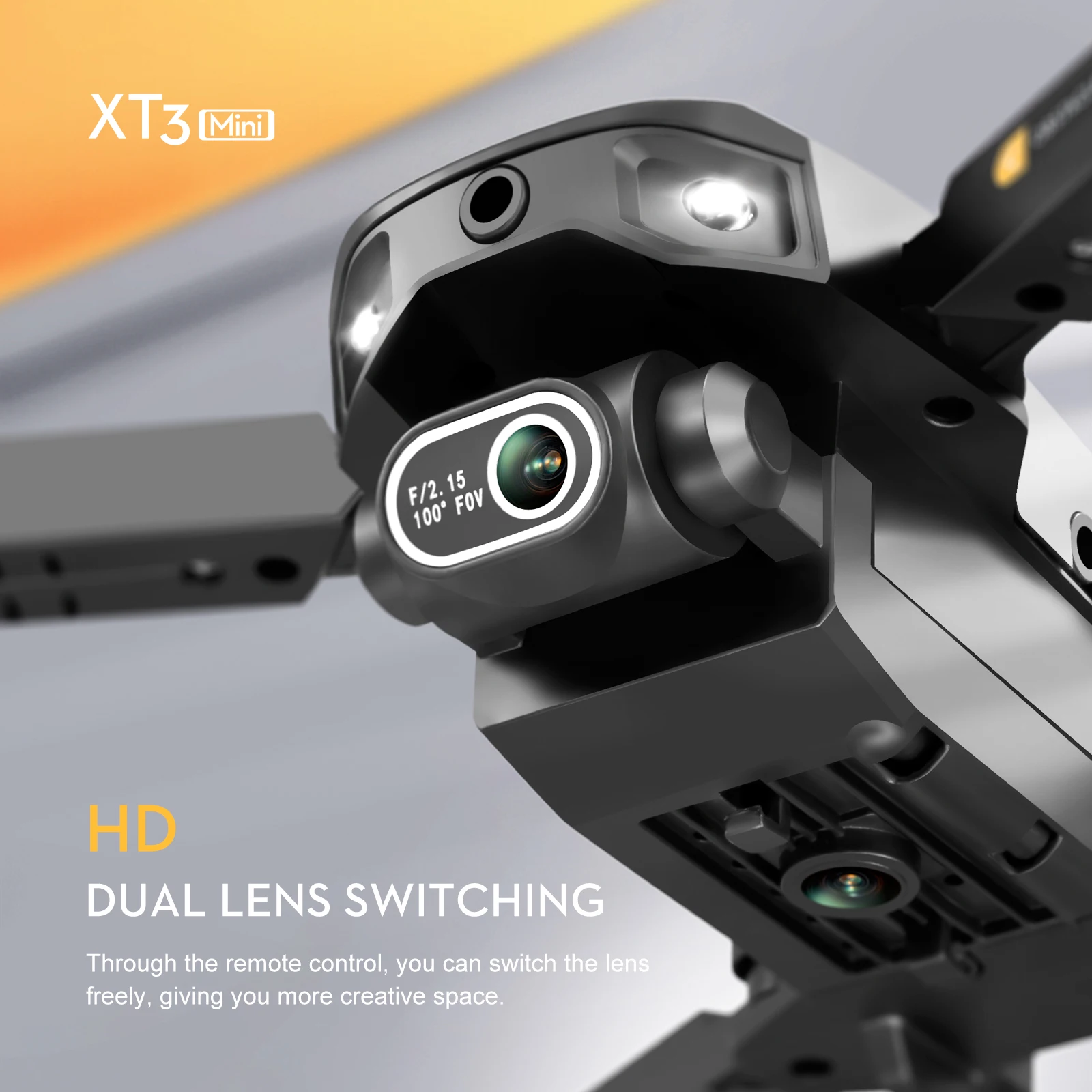 Mini Drone RC 3 en 1, Voiture volante, Bateau et Quadcopter avec LED