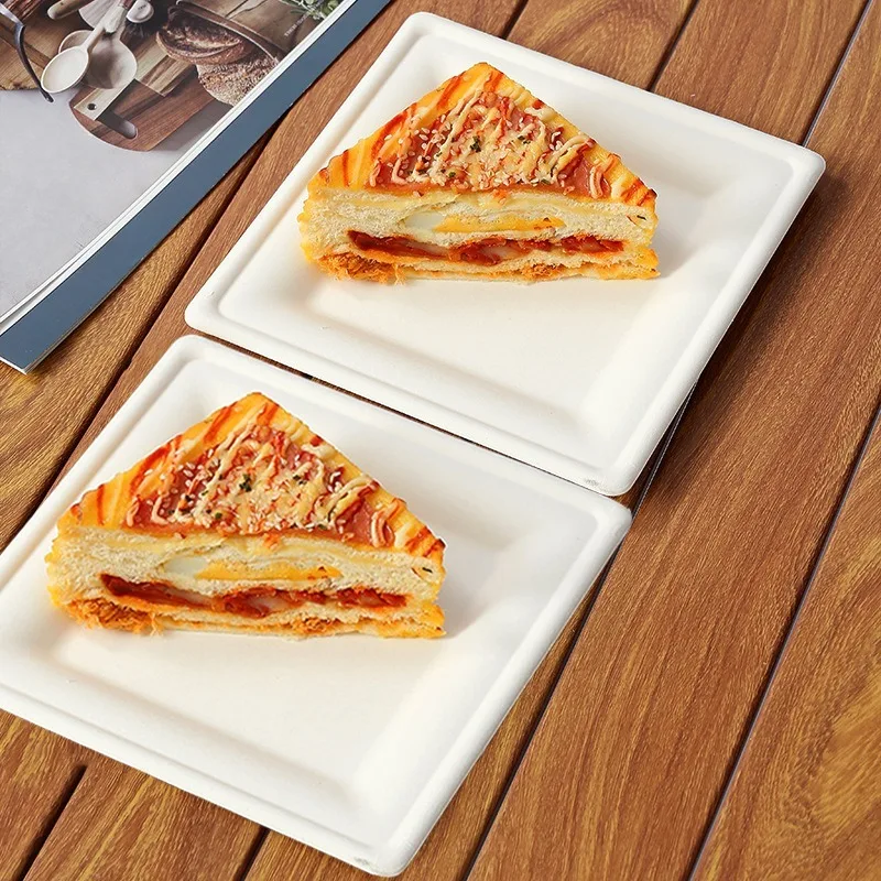 20/50PCS White Disposable Square Paper Plates Eco-friendly Paper Food Plates Barbecue Salad Bread Dessert Party Tableware