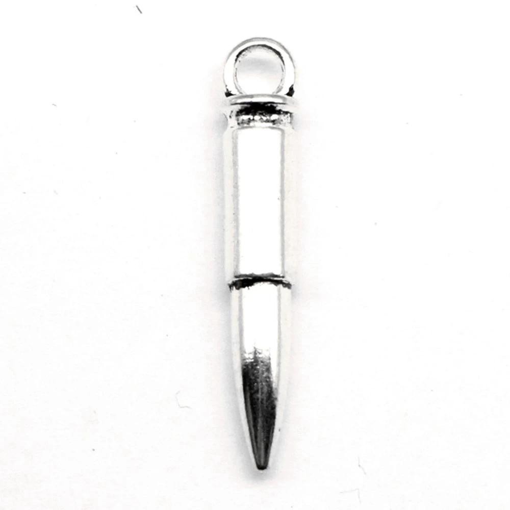 

Bullet Head Charms Pendant Diy Craft Diy Woman Jewelri 33X0.6mm 5pcs Antique Silver Color