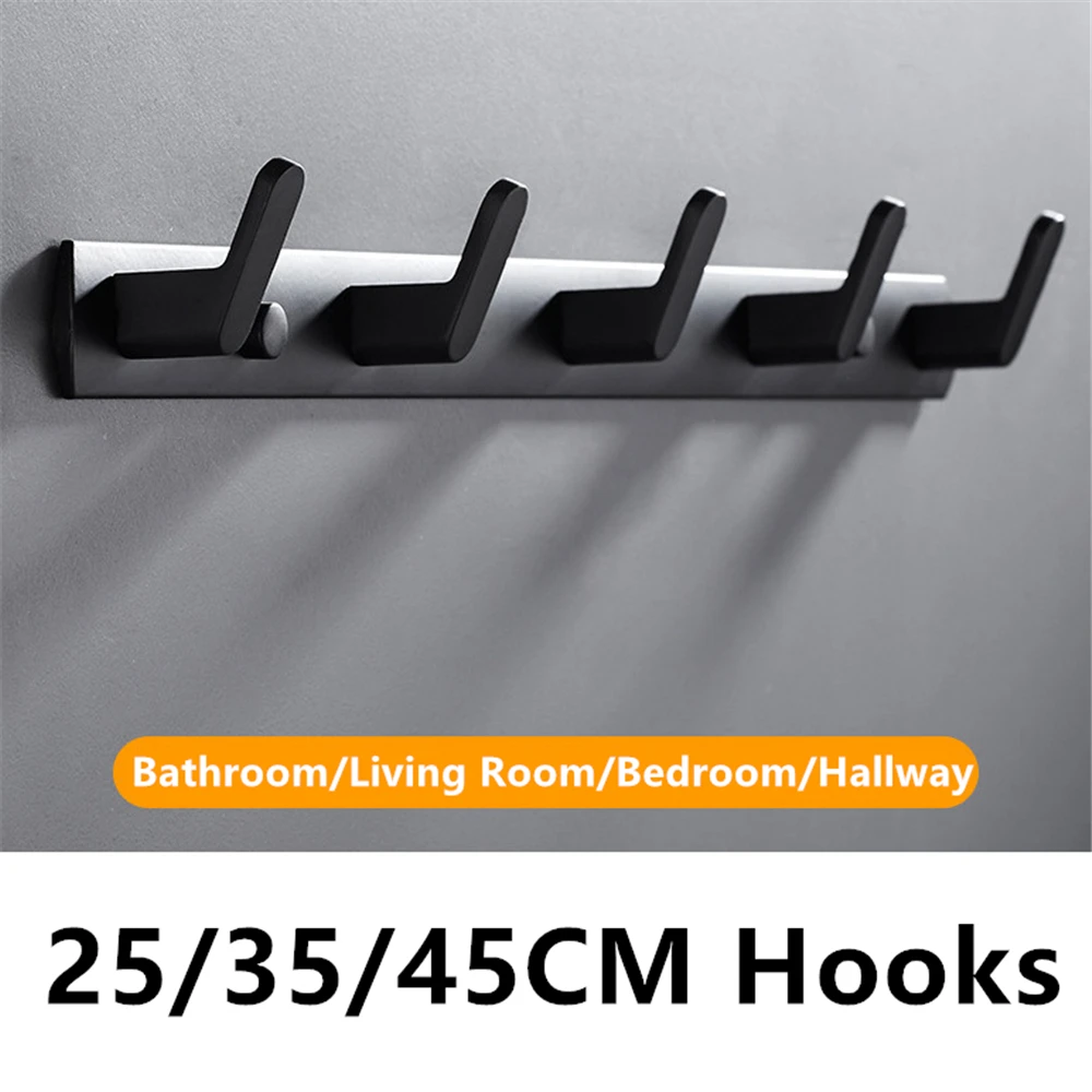 

Bathroom Coat Rack Hat Hook Clothes Towel Hanger Wall-Mounted Toilet Brack Hook for Kitchen Hallway Balcony Bedroom Living Room