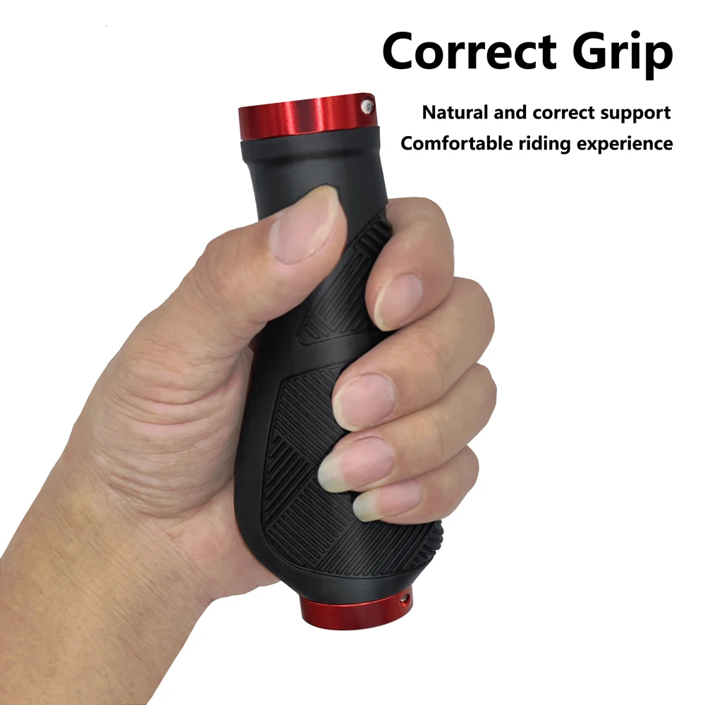 Fahrrad Griffe MTB Gummi Anti-Slip Mountainbike Stoßfest Lenker Abdeckung Lock Auf Ergonomische Radfahren Griff Bar Teile – Detail 7
