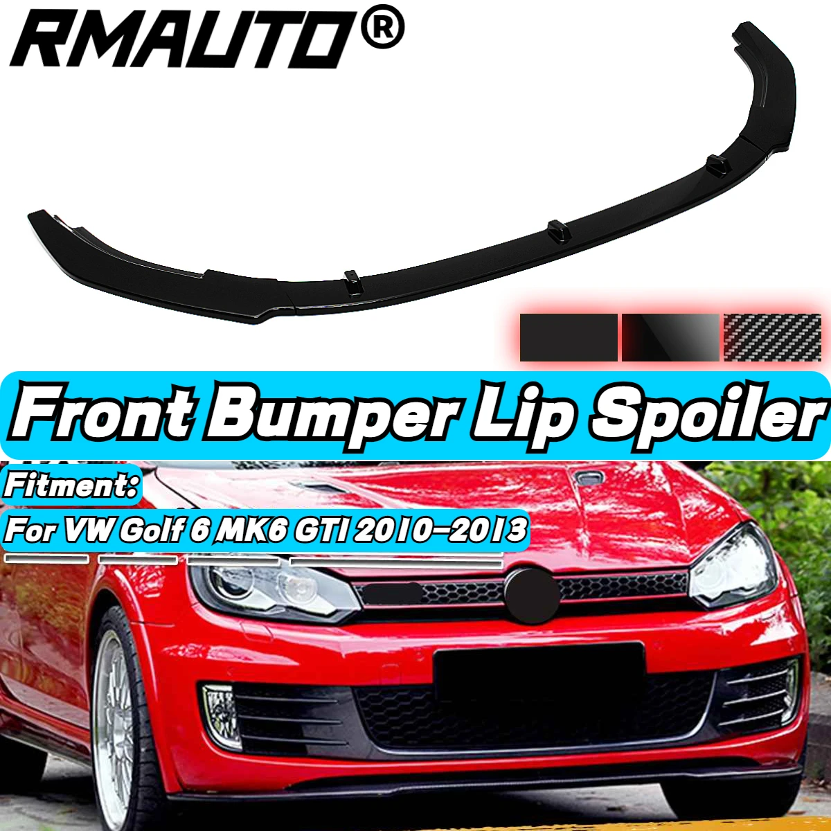 Rmauto Car Front Bumper Lip Body Kit Spoiler Deflector Diffuser Guard