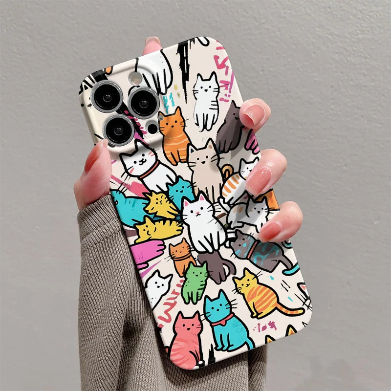 Charming Cat Design Phone Case
