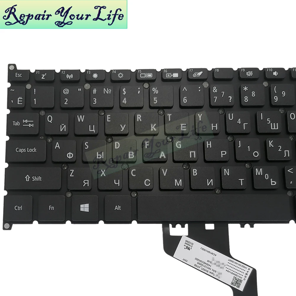 Eua Reino Unido Rus Teclado Russo para Acer Swift Sf314 57 57g Sf31458 N17w3 Swift5 Sf514-52 52t Sf514-52tp Sf514-53 53t Sv03t_a70b - Imagem 4