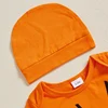 FOCUSNORM 0-12M Newborn Baby Boys Summer Romper Outfits Basketball Print Short Sleeve Round Neck Jumpsuits with Hat 2 Pcs Set 5