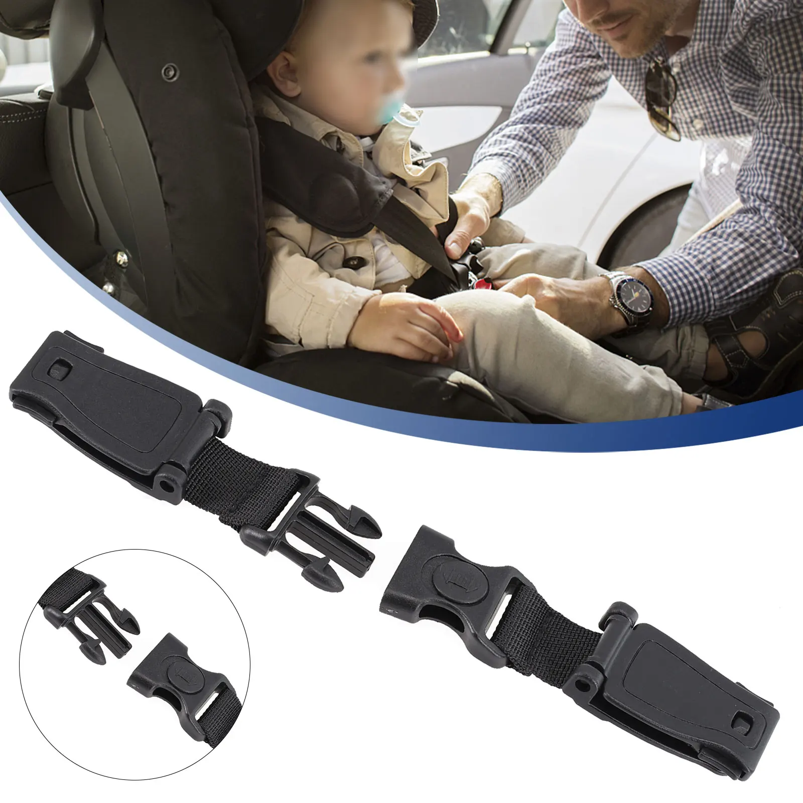 Baby Safe Lock Automobile Children Clip Buckle Latch Safety Seats Chair Straps Belt Harness Knots 16.5cm Car Accessories