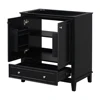 30" Bathroom Vanity with Sink Combo, Multi-functional Bathroom Cabinet with Doors and Drawer, Solid Frame and MDF Board, Black 5