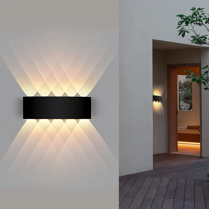 LED Outdoor Porch Wall Light Waterproof Garden Yard Porch Wall Lamp Walkway Indoor Living Room Hallway Bedroom Decor Light AC85-265
