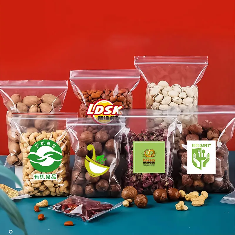 Small Plastic Ziplock Bags Resealable Transparent Jewelry Shoe Bag Vacuum Storage Bag Food Storage Poly Clear Bags 100 PCS