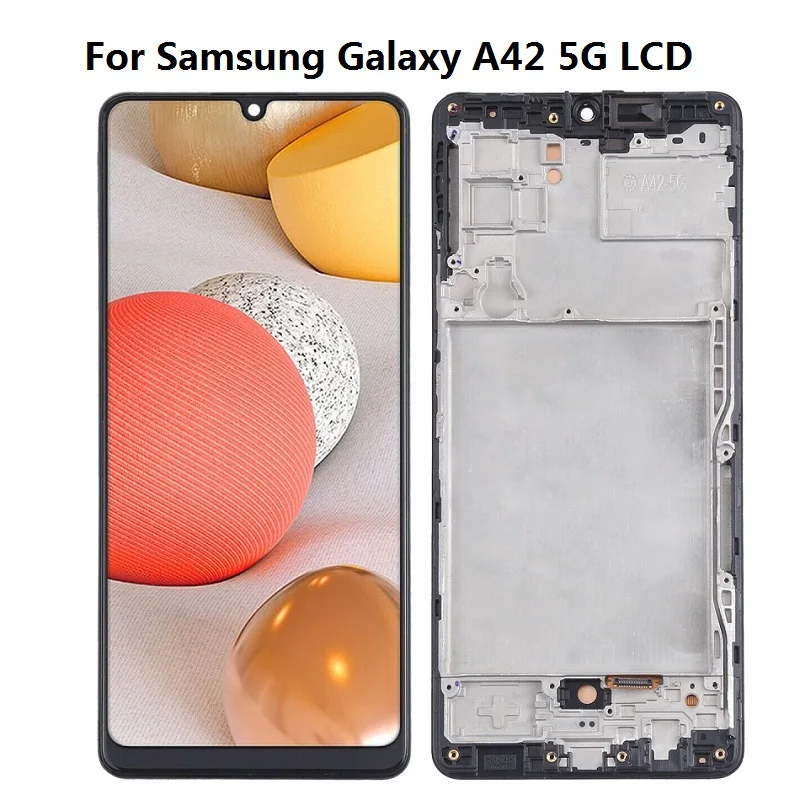 

Для Samsung Galaxy a42 5G ЖК-экран с сенсорным экраном рамка дигитайзер для Samsung a42 5g a426b a426b/ds