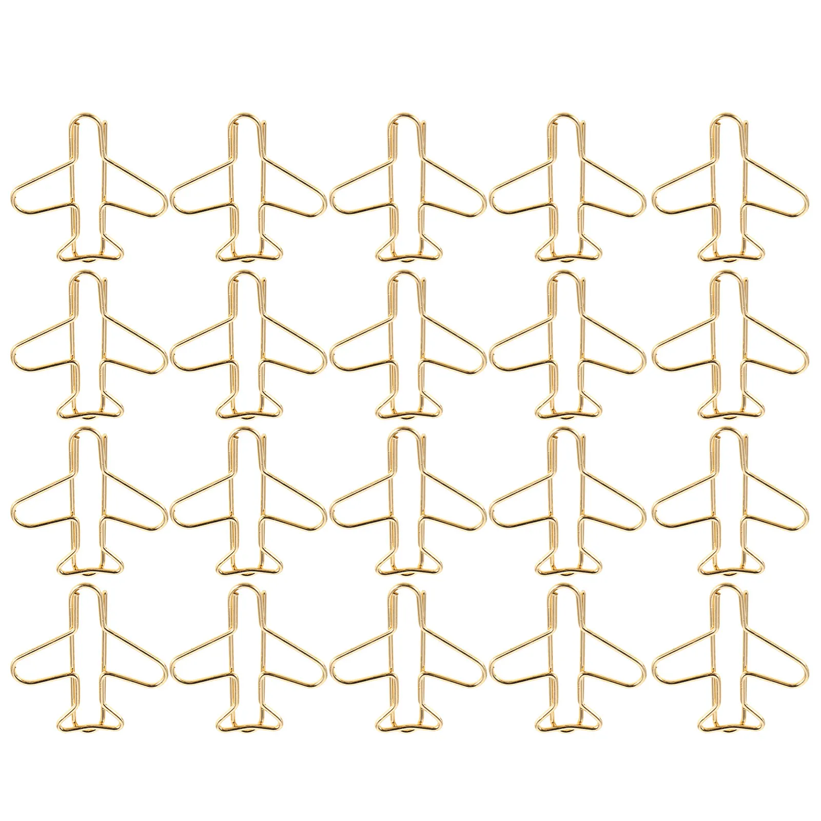 20Pcs 비행기 종이 클립 종이 용 금속 크리 에이 티브 미니 클립 사무실 학교 북마크 플래너 액세서리 귀여운 종이 클립