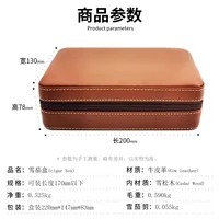 Boîte à cigares de voyage en cuir 93.Wood Cutter, humidificateur, étui à cigares, stockage d'accessoires pour fumeurs, sans cutter, briquet, 512 unités, 4 pièces 2