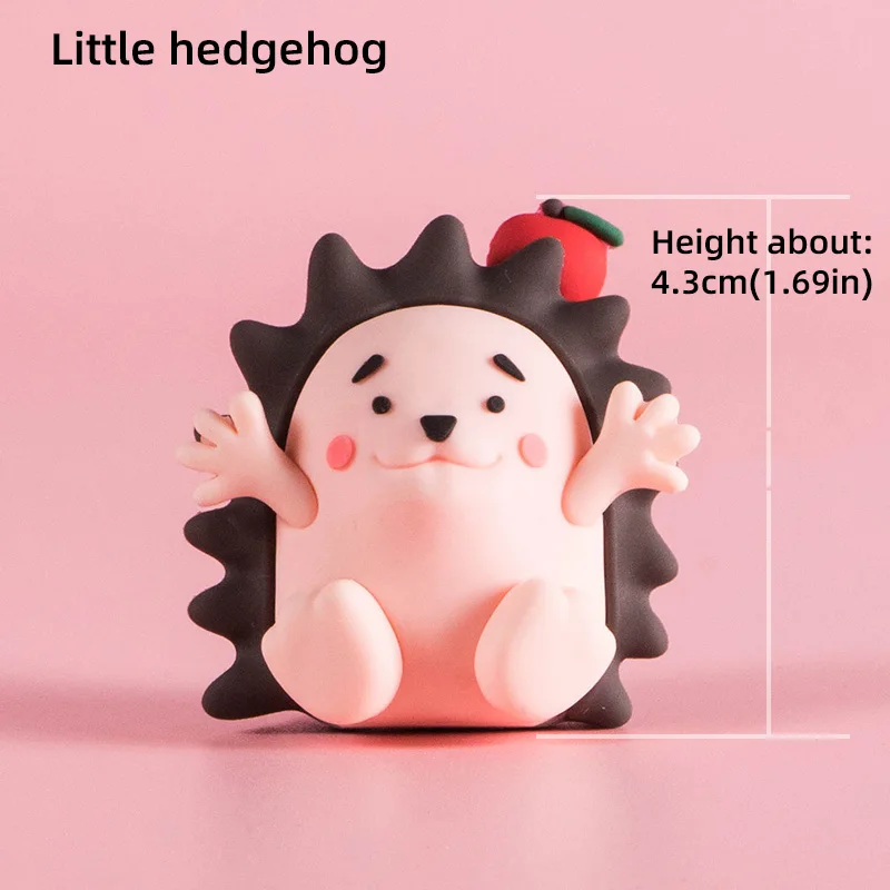 Safari Egel Kawaii Taart Topper Roze