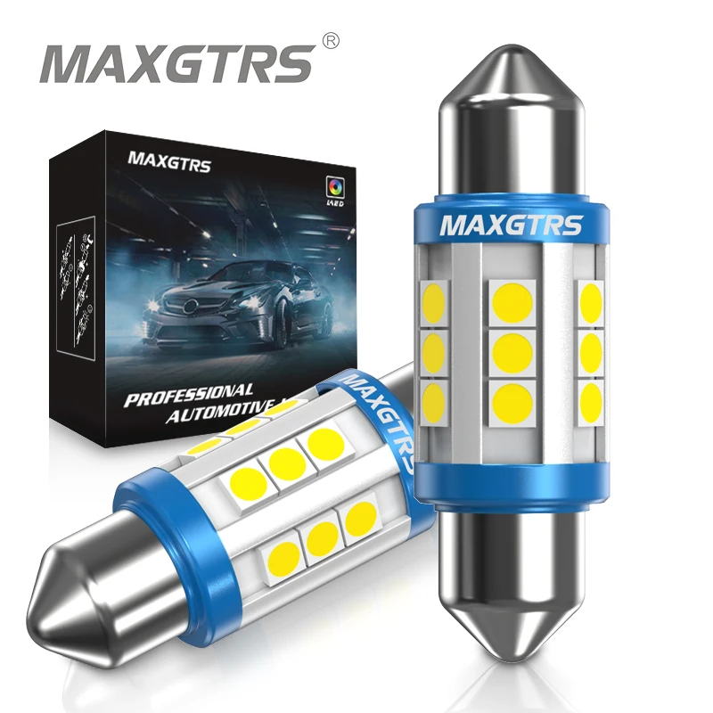 Ampoule LED Bleue 6 SMD Pour Voiture - 31mm, 12V, Remplace Les Références DE3021, DE3022, DE3175 | Pour Lampes De Lecture, Dôme, Coffre