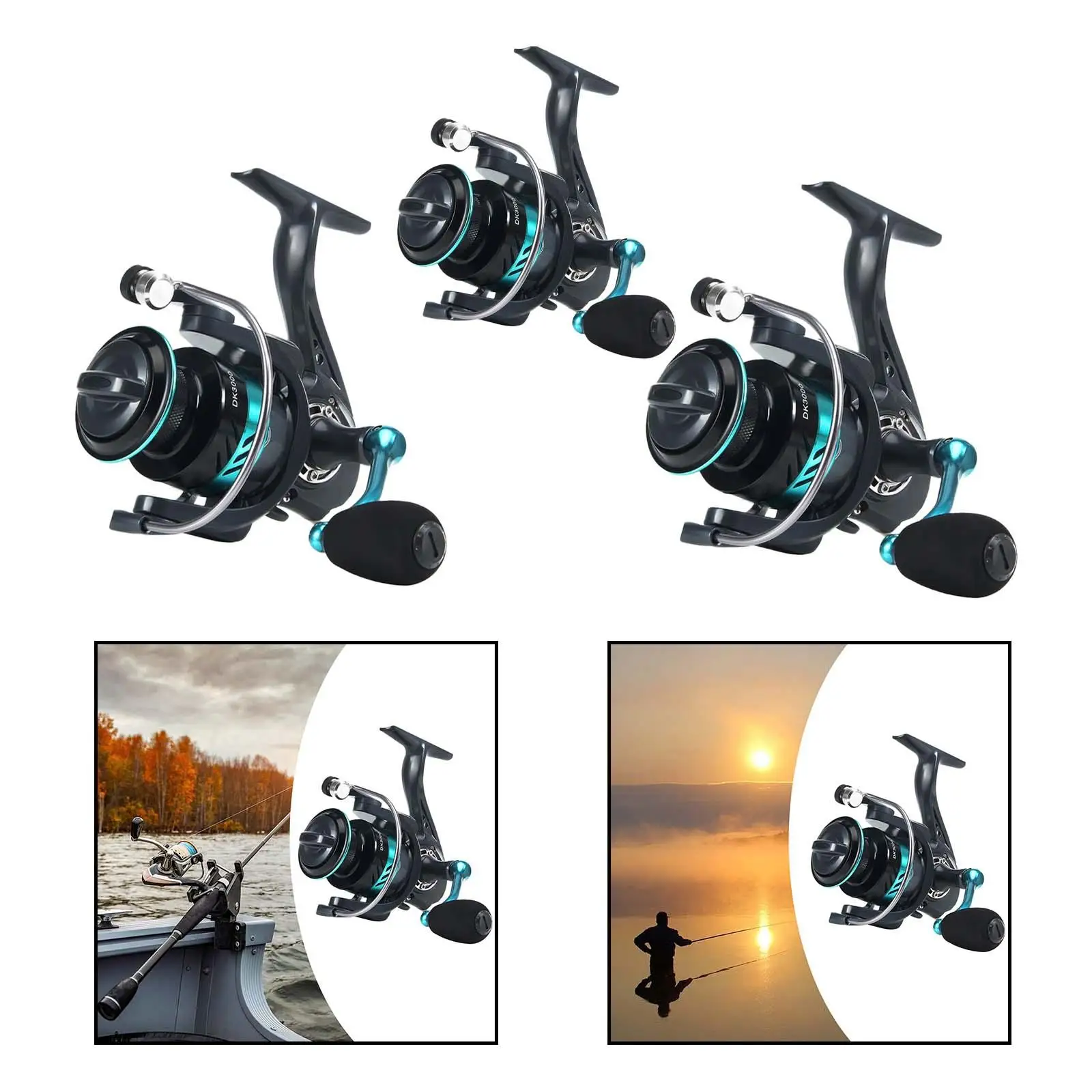 Fishing Reel 5.2:1 Gear Ratio Comfortable Handle Baitcasting Reel Casting Reel for Ice Fishing Outdoor Freshwater Saltwater Lake