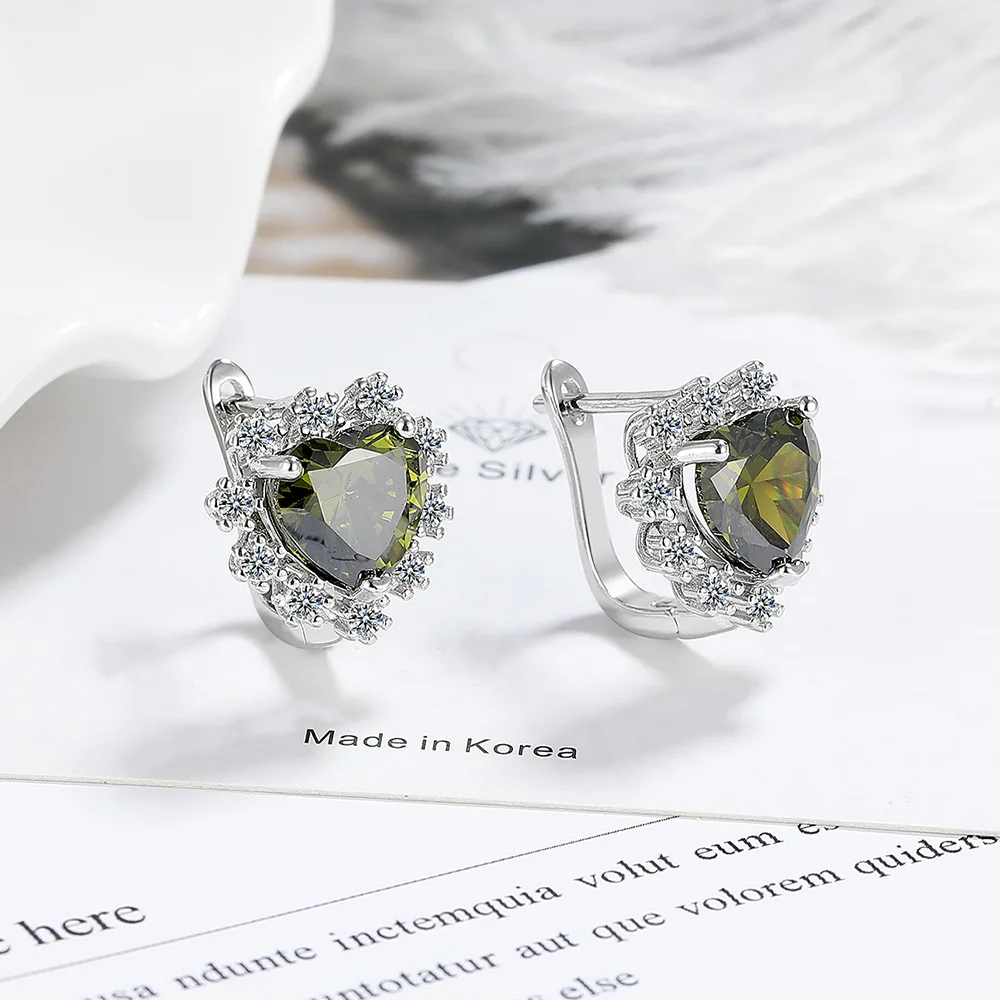 【LOVE EAR ART】名古屋JOINTS限定 Heart-Shaped Zircon Jeweled Loving Heart Ear Clip Earring