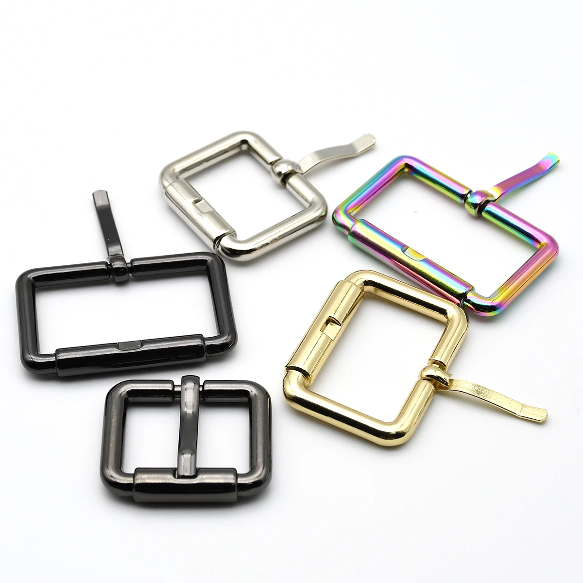 Metal Adjustable Pin Buckle Heel Bar Half Buckle Rectangle