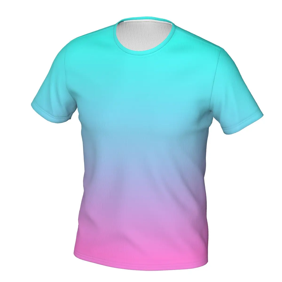 Camiseta de arte monocromática masculina, cores sereia, pastel, fúcsia,  rosa, turquesa, azul água, suave, camiseta fina, verão