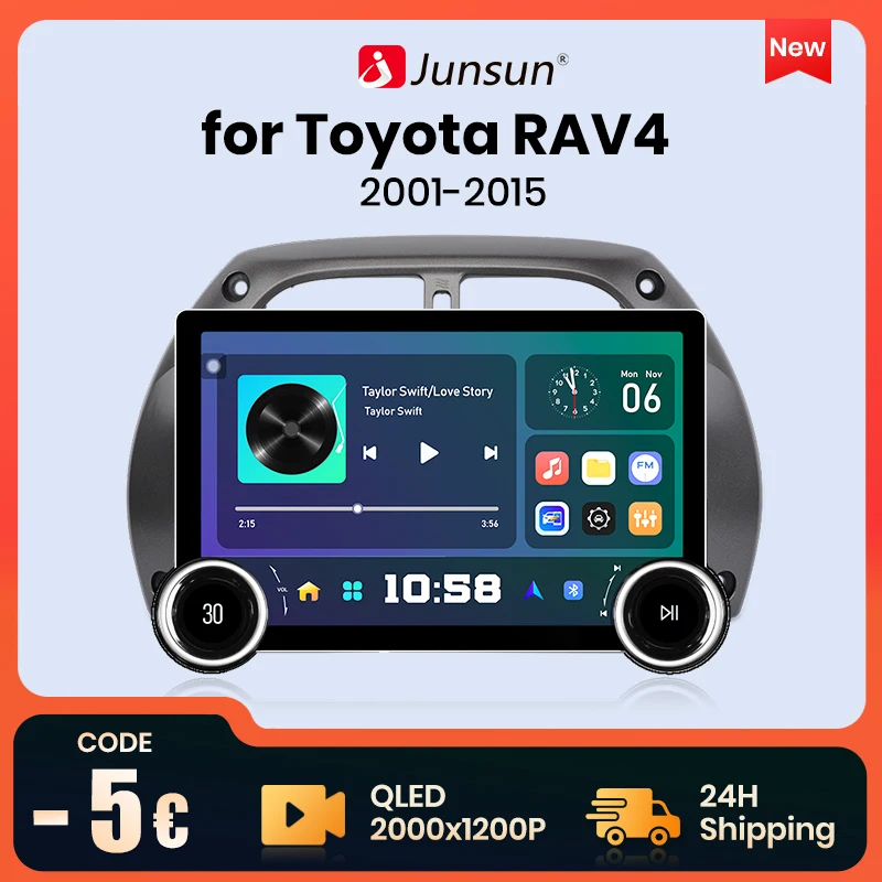 

Junsun X8 11.5“ 2K 2000*1200 QLED Wireless CarPlay Android Auto Car Radio for Toyota RAV4 4 2001 - 2015 Multimedia autoradio