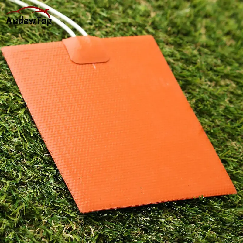 12V 12W Silicone Rubber Electric Heating Pads Silicone Rubber Heating Pad Flat HeaterThermal Heater Baking Mat Heater accessorie