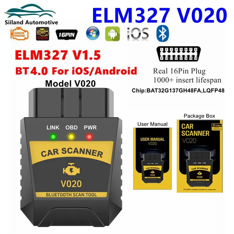 ELM327 OBD2 Bluetooth Diagnosegerät - Auto Scanner Für