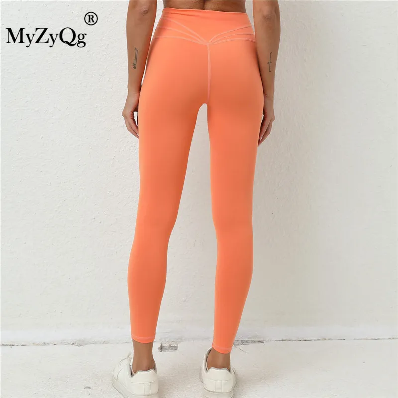 IDEOLOGY Womens Orange Moisture Wicking Upf50 High Waist Leggings XXL レディース  - 靴下・レッグウェア