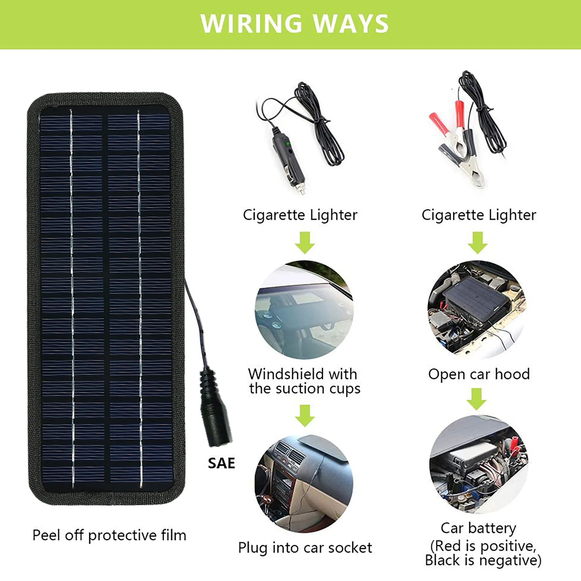 20W18V DC output solar panel charger solar panel monocrystalline silicon travel phone charge for 12V car battery portable solar panel solar charger panels solar panels solar charger solar battery charger