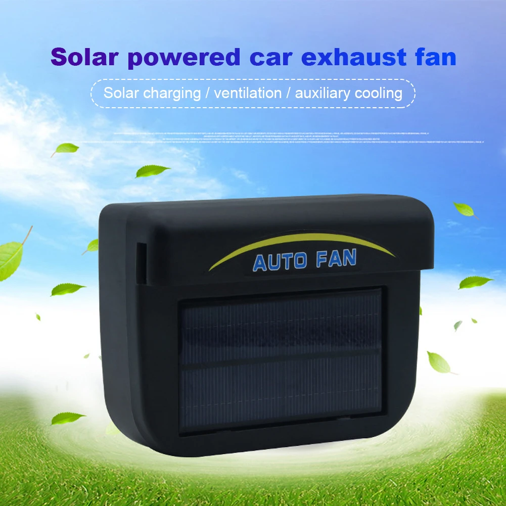 Car Fan Solar Powered Fan Solar Car Air Cooler Automatic Auto Air Vent Exhaust Fan Truck Circulator Mini Auto Fan for Truck Vehicle