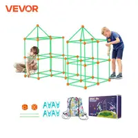 VEVOR  Fort Building Kit Children's DIY Indoor Castle Beading Stem with 96 Rods and 44 Balls Play Tent Toy for 4+ Kids Gifts 1