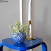 Flower Hydrangea Ceramic Vase Desk Decoration Flowers Arrangement Artificial Flower Decorative Floral Vases Room Aesthetic Decor 4