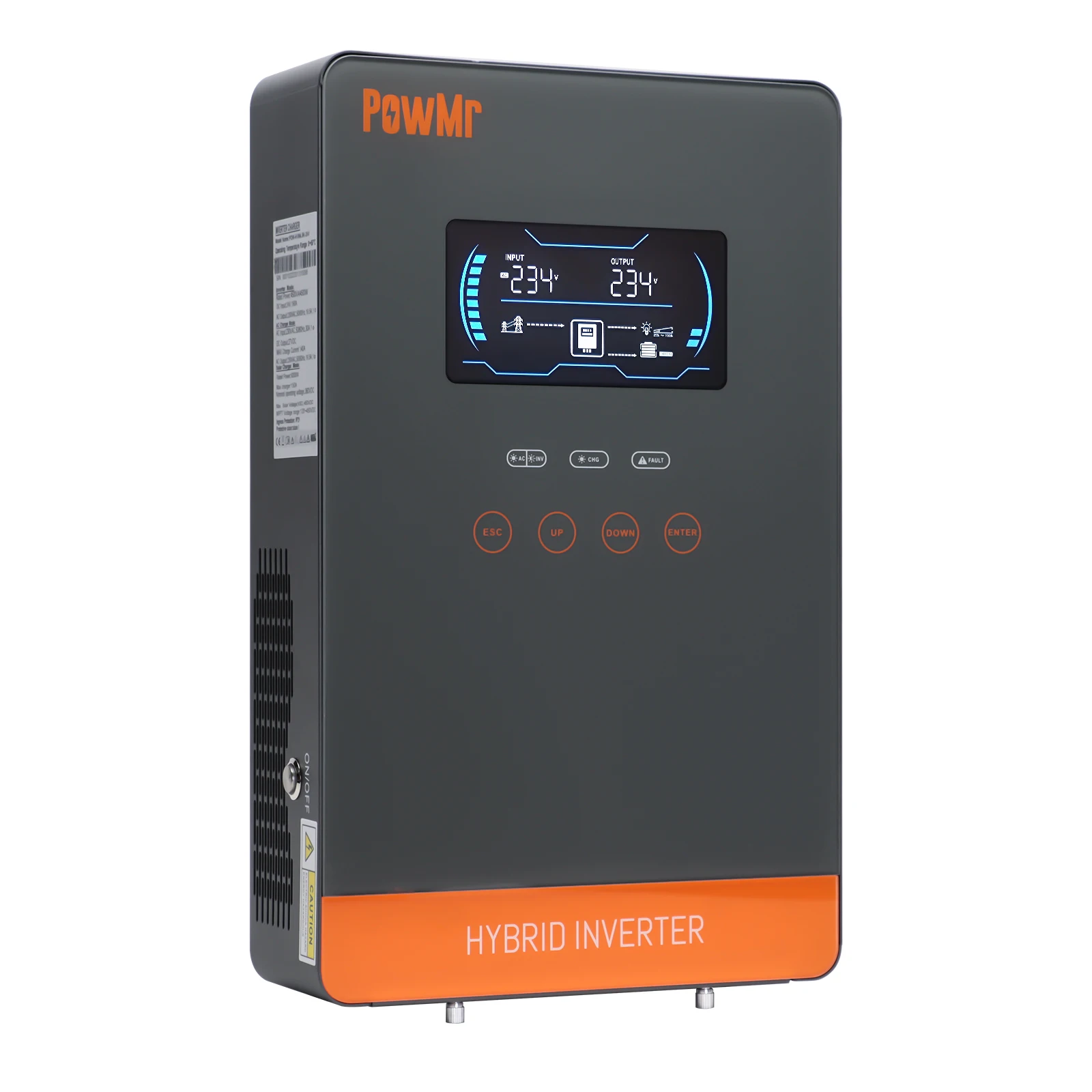 Inverter Solare Powmr 4.5Kw 24V Ricarica Mppt. 220V 6.5Kw 48V Ibrido Per Sistema Domestico