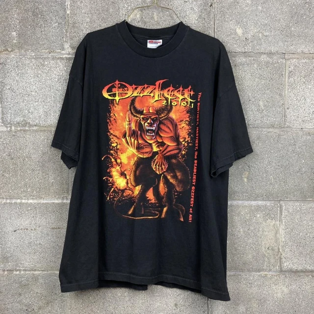 Men t shirt Vintage 2001 Ozzfest T-shirt Band Tee