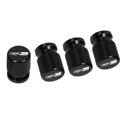 Set of 4 CNC Aluminum Car Tire Valve Stem Caps - Stylish Air Port Covers (Black)